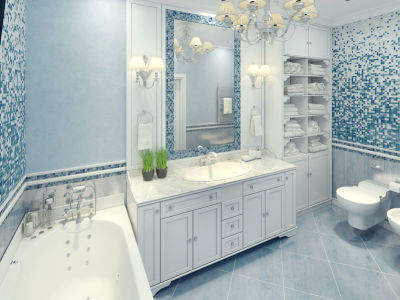 bathroom with vanity and bathtub