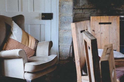 Large chair in room