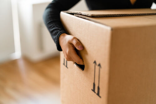 Man holding a large box