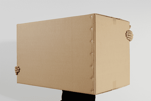Man holding a large box