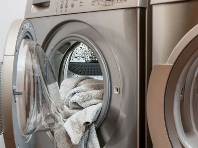 washer with door open