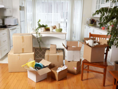 picture of table with boxes on it