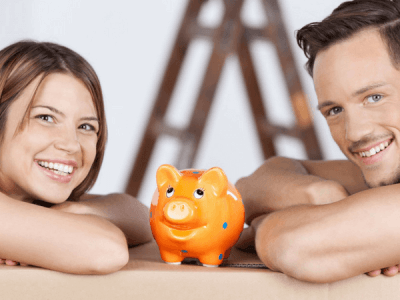 couple saving to move into a house