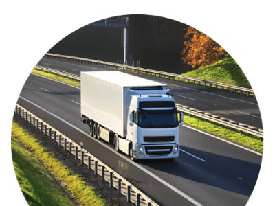 a commercial shipping truck
