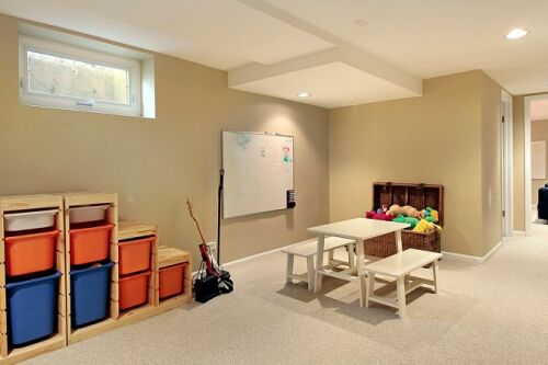 An organized basement