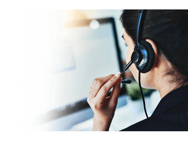 a customer representative on the phone