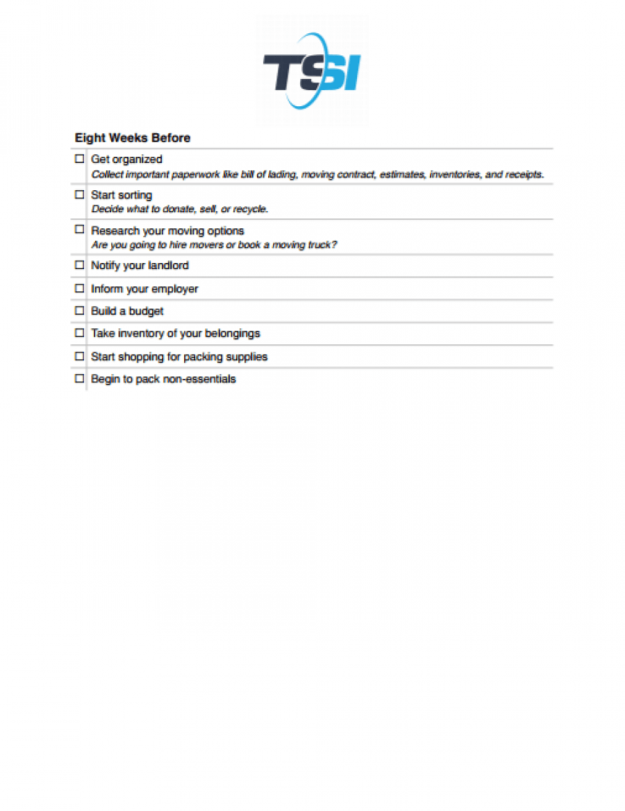 checklist for moving ultimate moving guide part 8 tsi